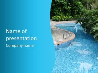 Home Swimming Landscaping PowerPoint Template