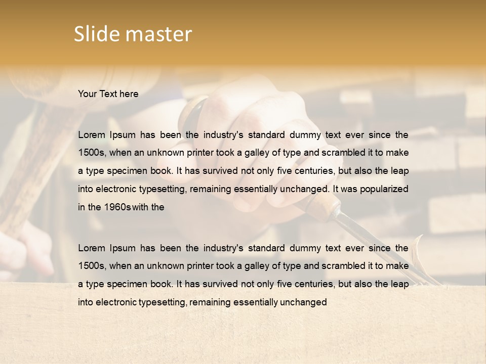 Craftsman Activity Wooden PowerPoint Template