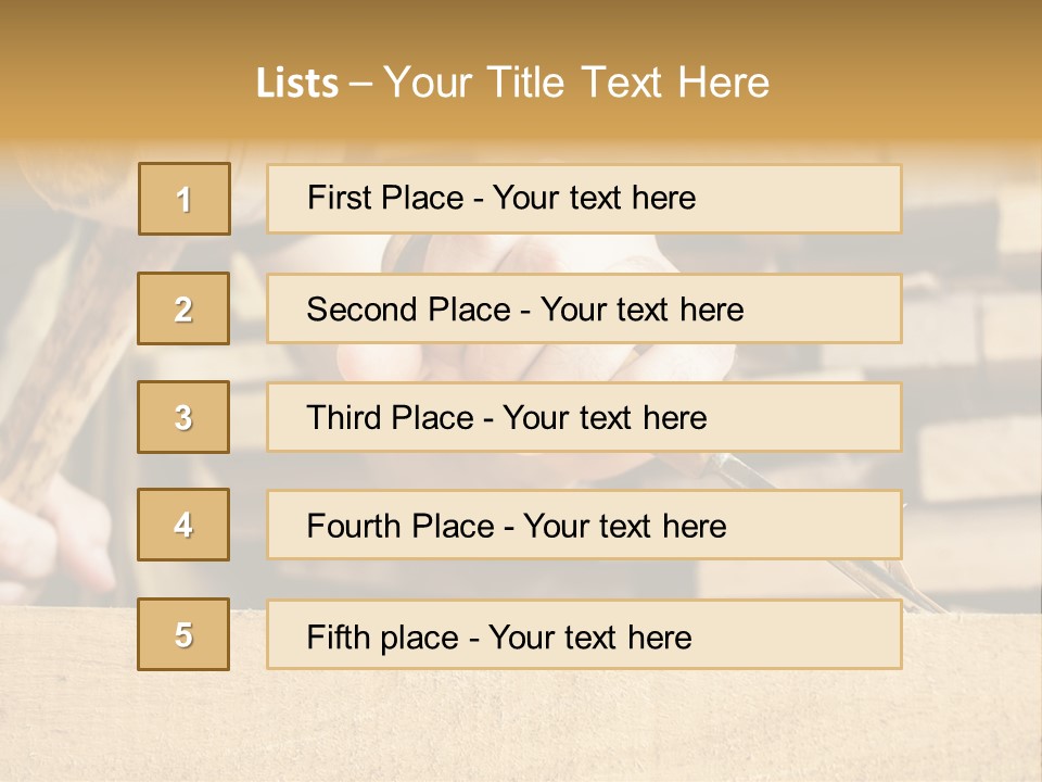 Craftsman Activity Wooden PowerPoint Template