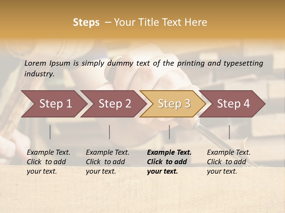 Craftsman Activity Wooden PowerPoint Template