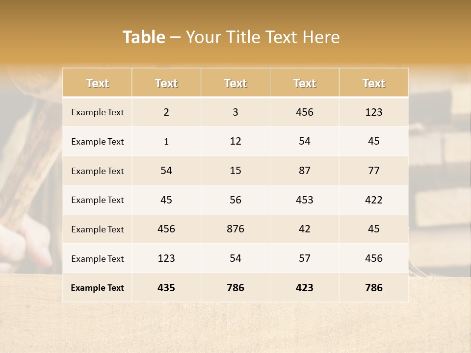 Craftsman Activity Wooden PowerPoint Template