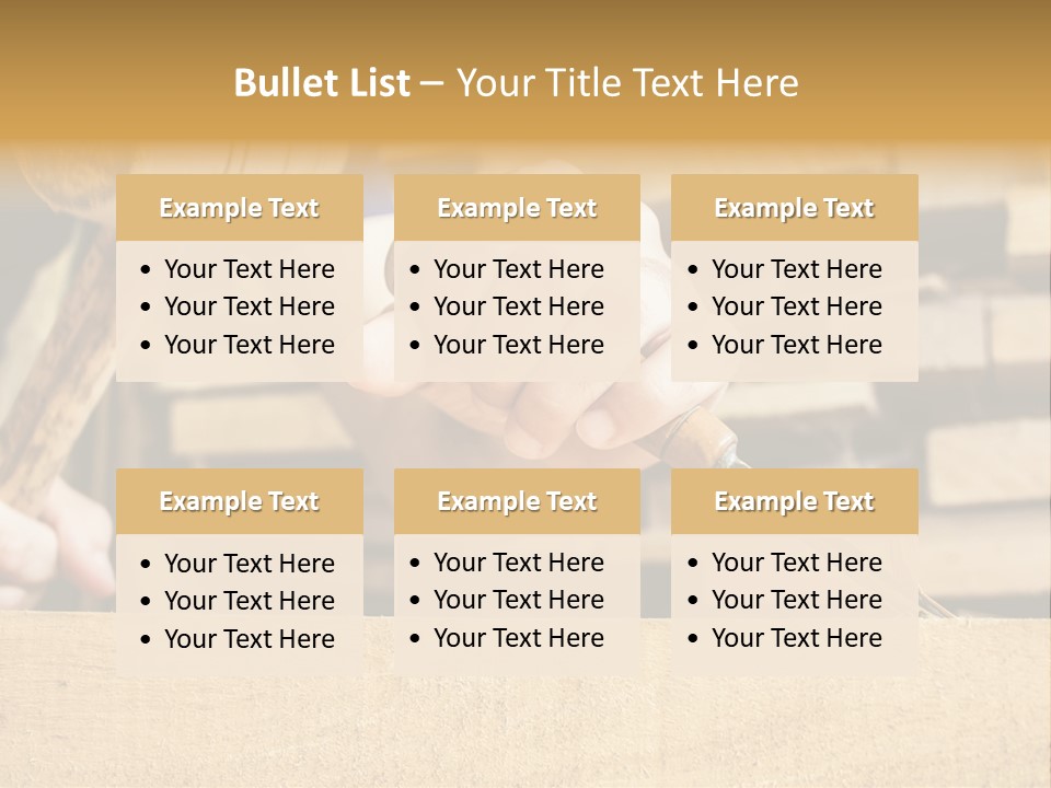 Craftsman Activity Wooden PowerPoint Template