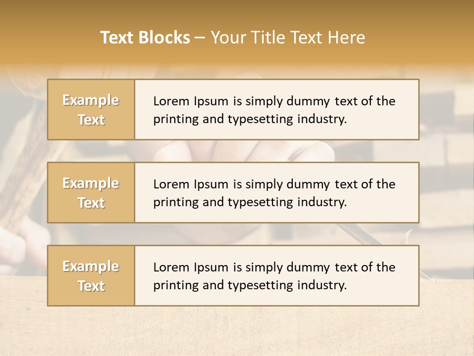 Craftsman Activity Wooden PowerPoint Template