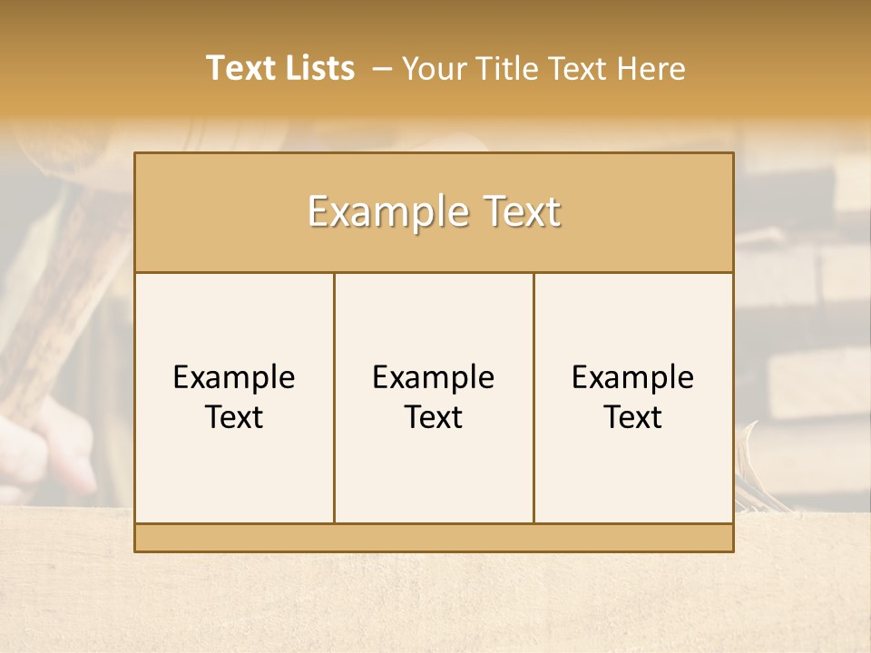 Craftsman Activity Wooden PowerPoint Template