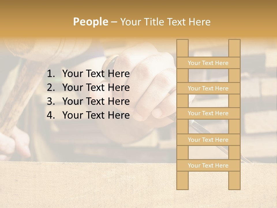 Craftsman Activity Wooden PowerPoint Template