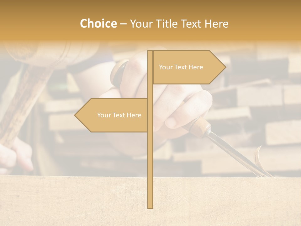 Craftsman Activity Wooden PowerPoint Template