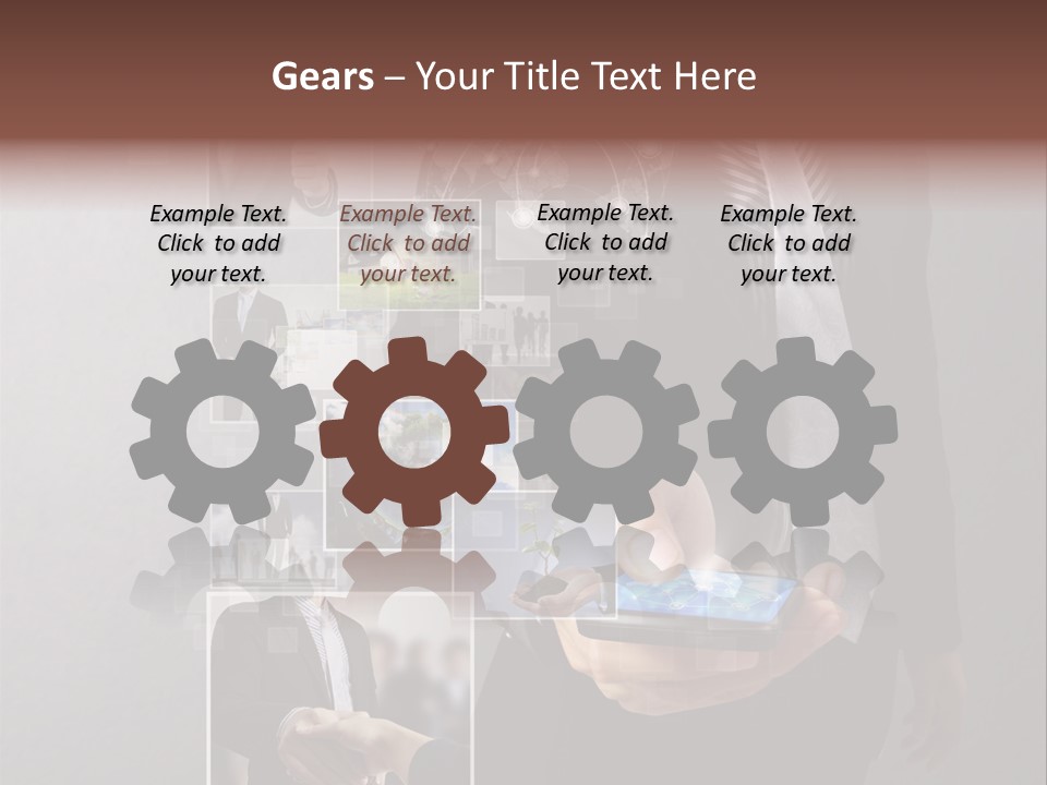 Technology Number Press PowerPoint Template