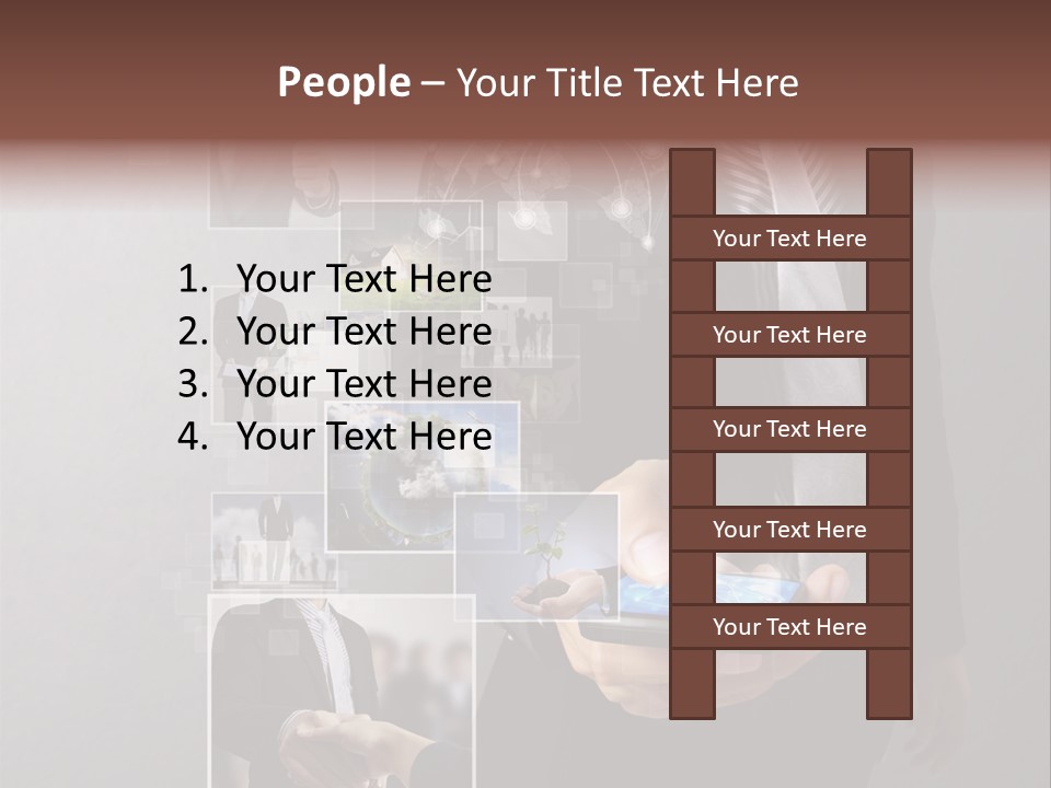 Technology Number Press PowerPoint Template