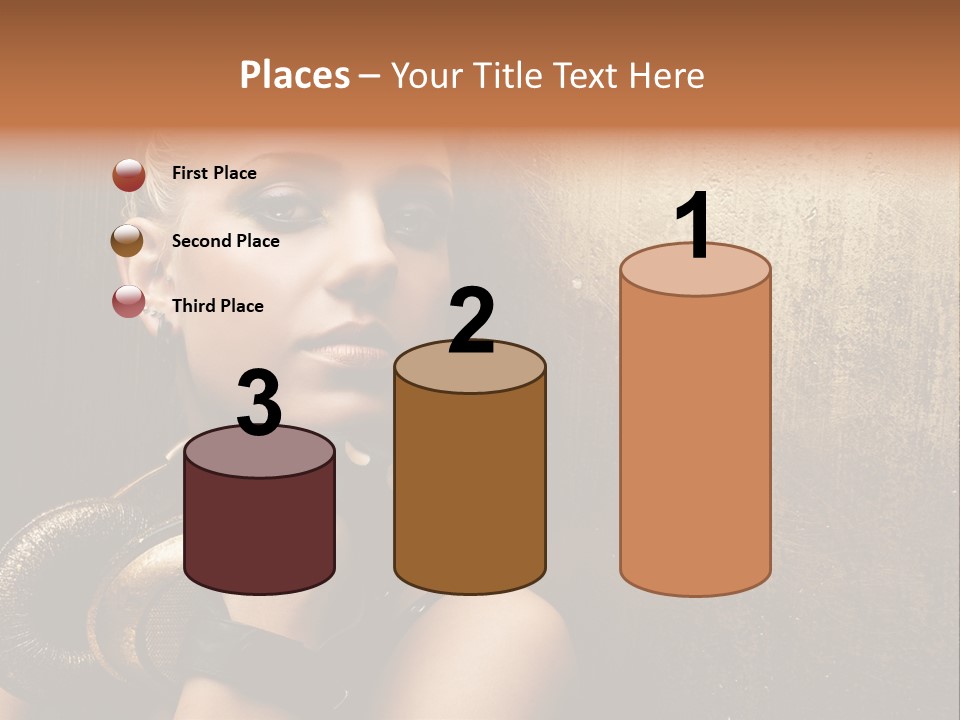 Face Close Up Model PowerPoint Template