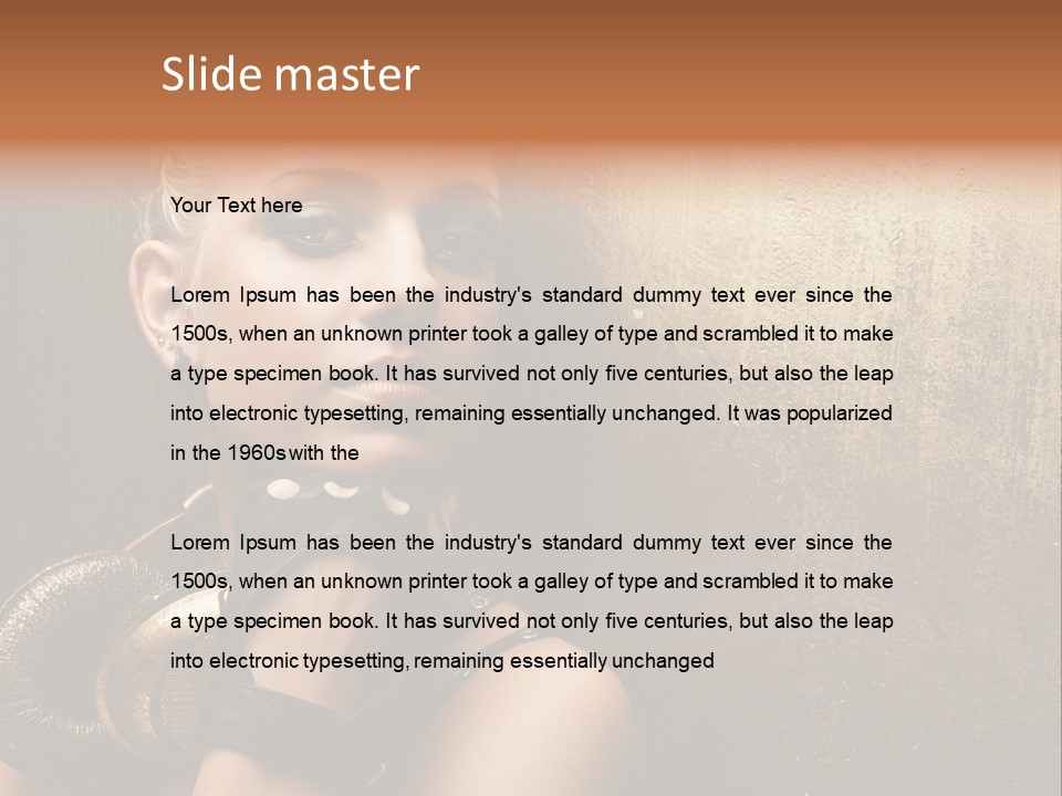 Face Close Up Model PowerPoint Template