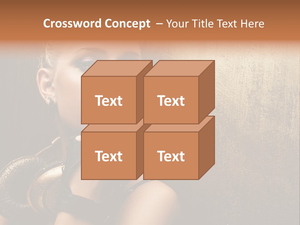 Face Close Up Model PowerPoint Template
