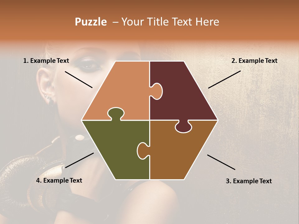 Face Close Up Model PowerPoint Template