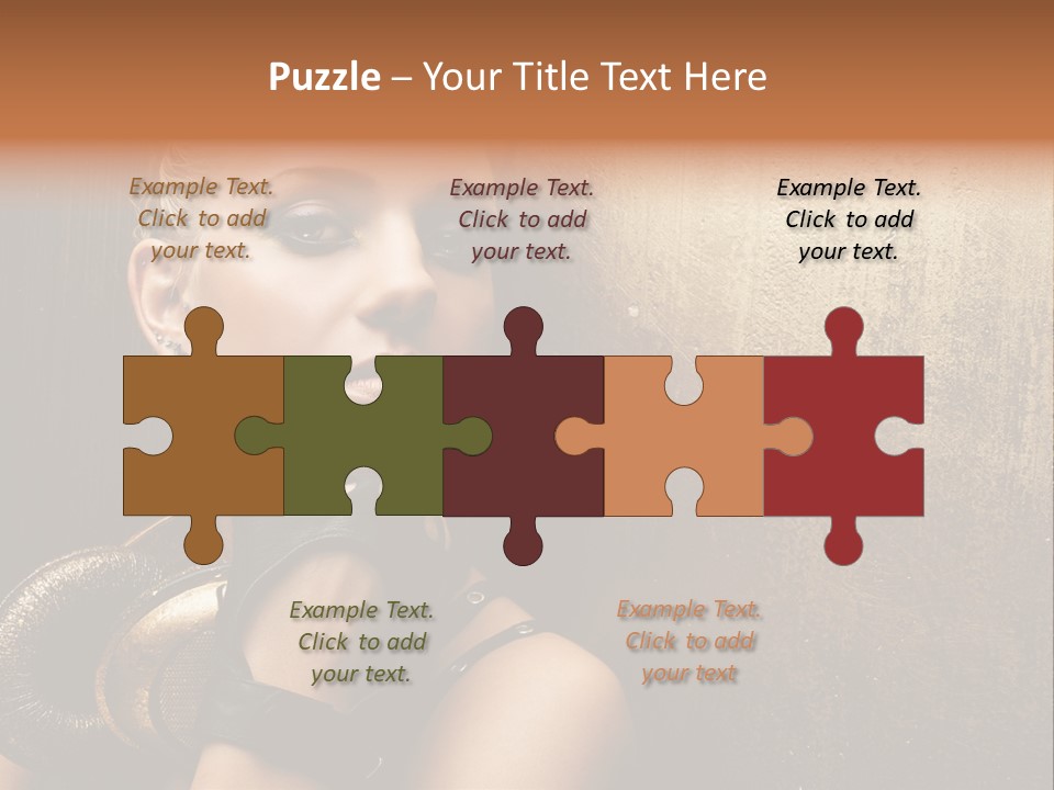 Face Close Up Model PowerPoint Template