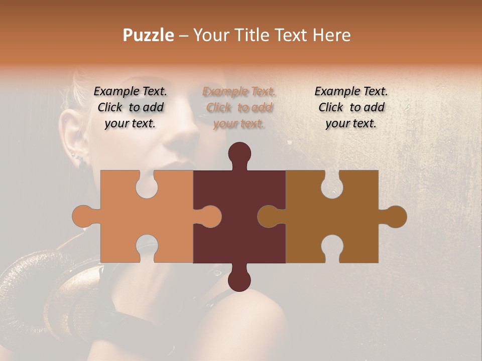 Face Close Up Model PowerPoint Template