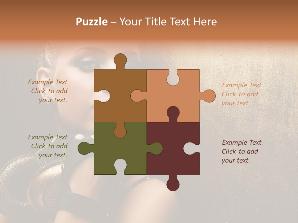 Face Close Up Model PowerPoint Template