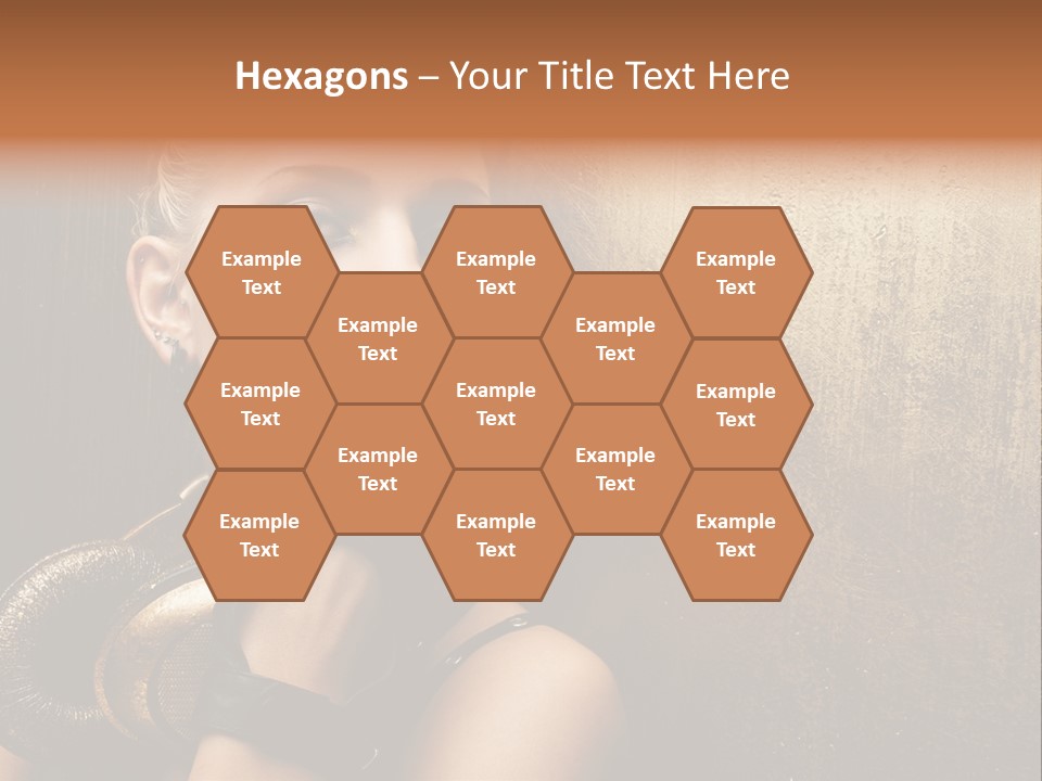 Face Close Up Model PowerPoint Template