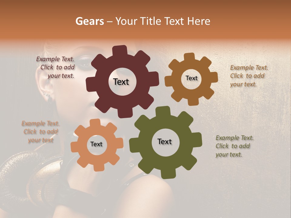 Face Close Up Model PowerPoint Template