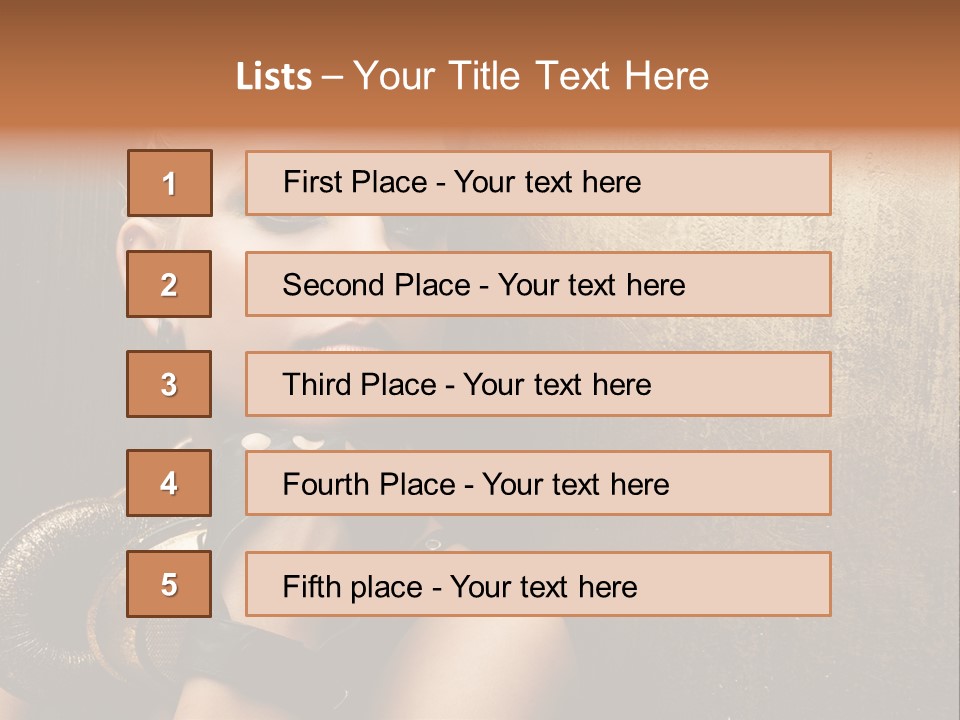 Face Close Up Model PowerPoint Template