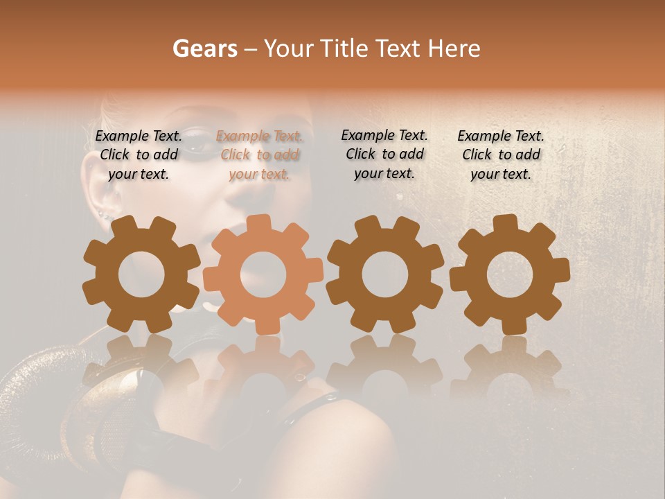 Face Close Up Model PowerPoint Template