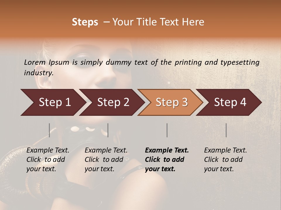 Face Close Up Model PowerPoint Template