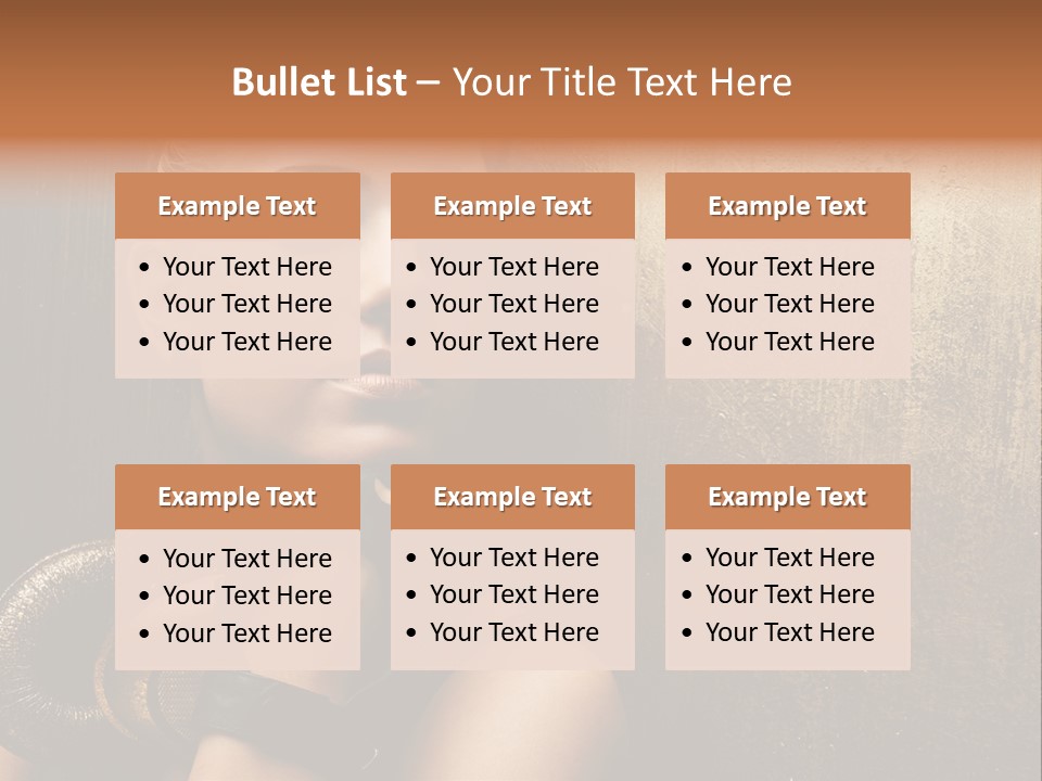Face Close Up Model PowerPoint Template