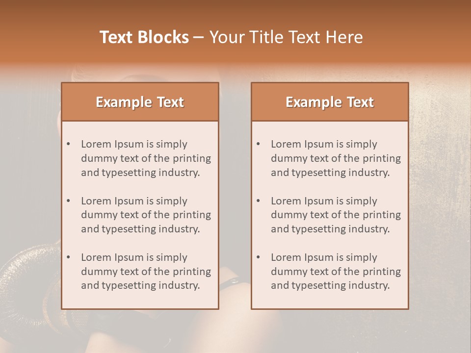 Face Close Up Model PowerPoint Template