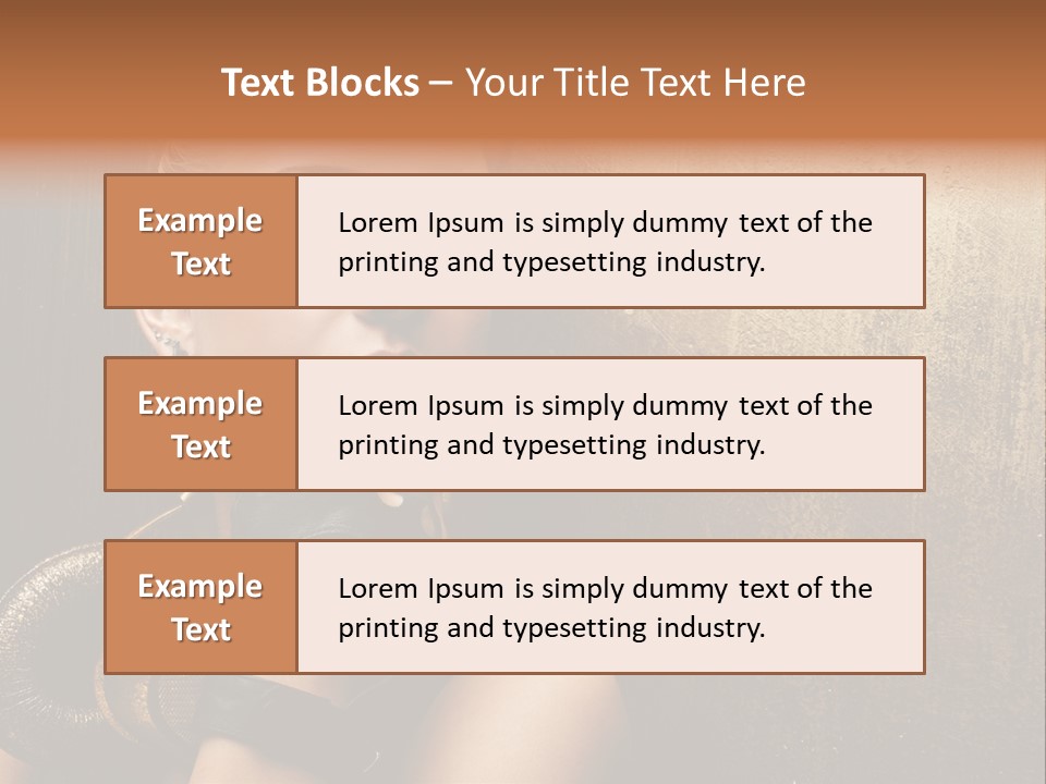 Face Close Up Model PowerPoint Template