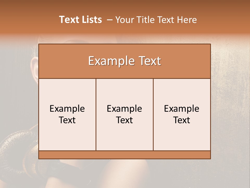 Face Close Up Model PowerPoint Template