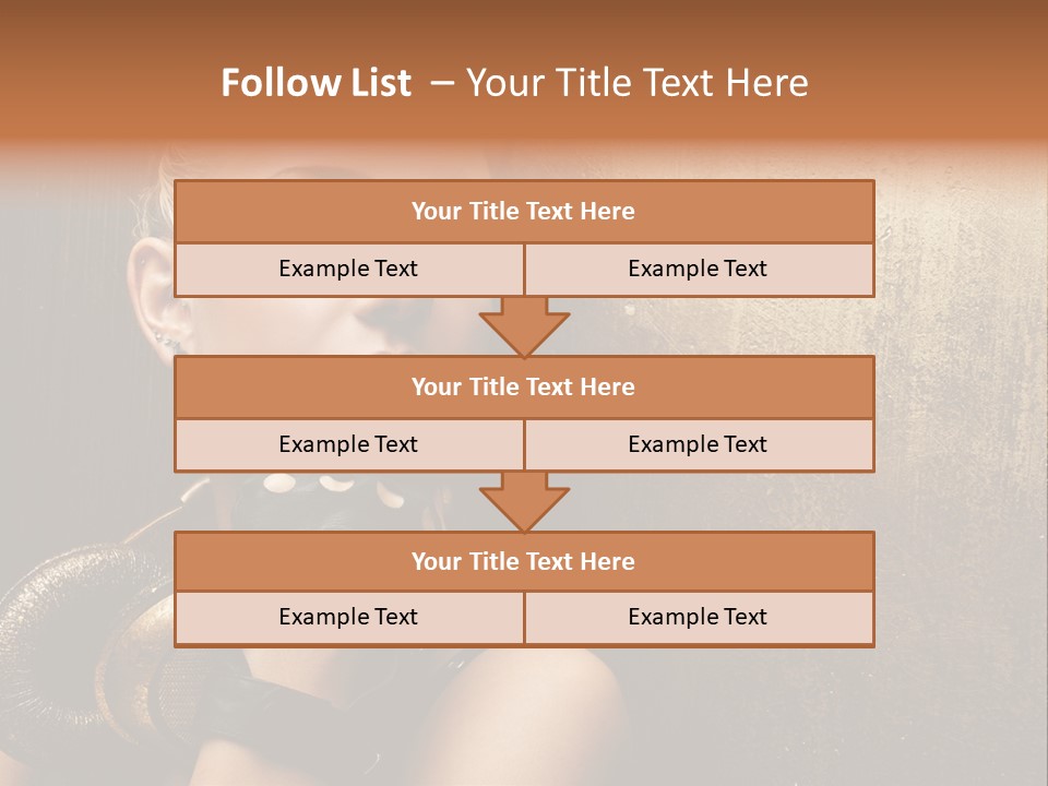 Face Close Up Model PowerPoint Template