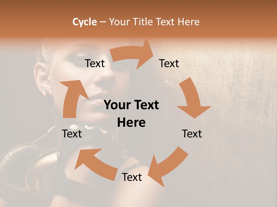 Face Close Up Model PowerPoint Template