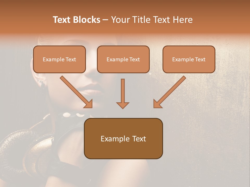 Face Close Up Model PowerPoint Template
