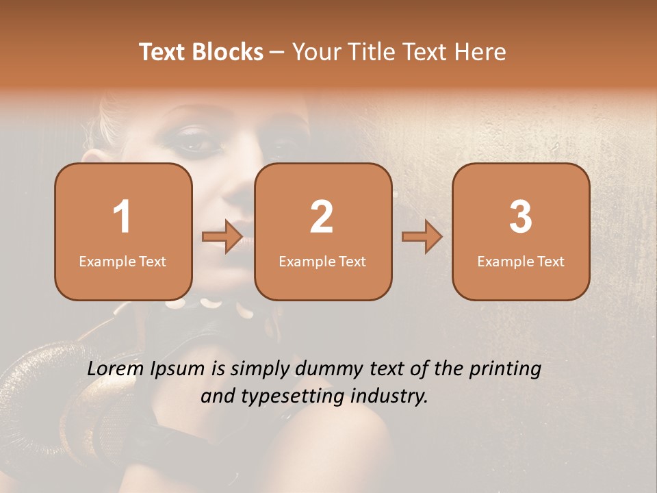 Face Close Up Model PowerPoint Template