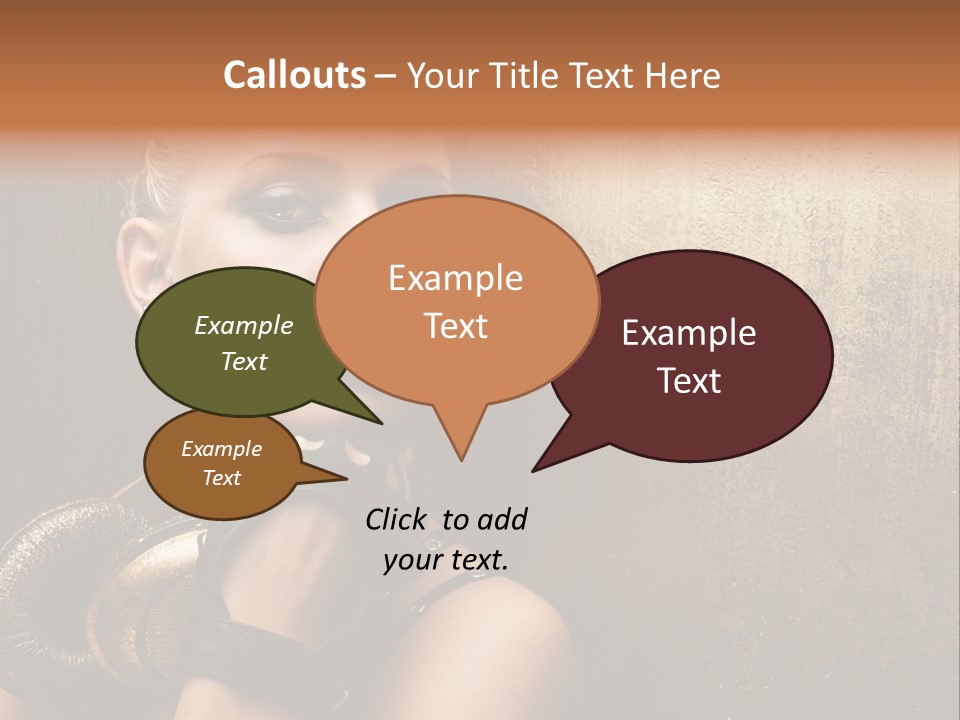 Face Close Up Model PowerPoint Template