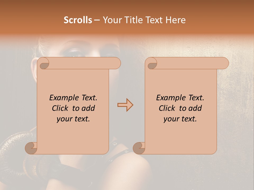 Face Close Up Model PowerPoint Template