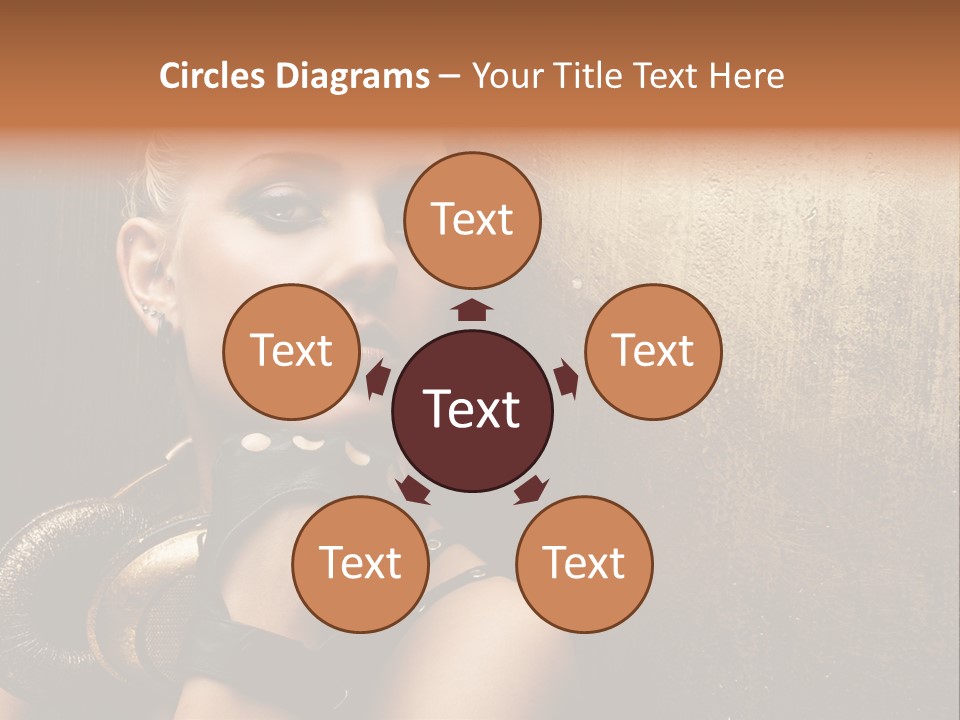 Face Close Up Model PowerPoint Template