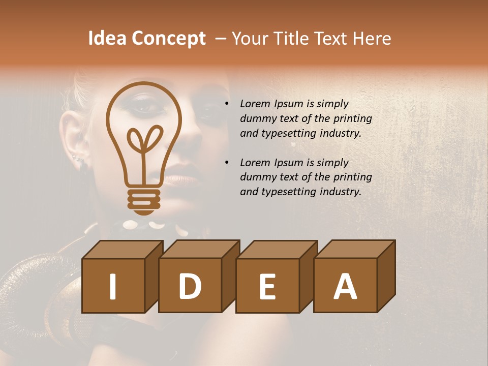 Face Close Up Model PowerPoint Template