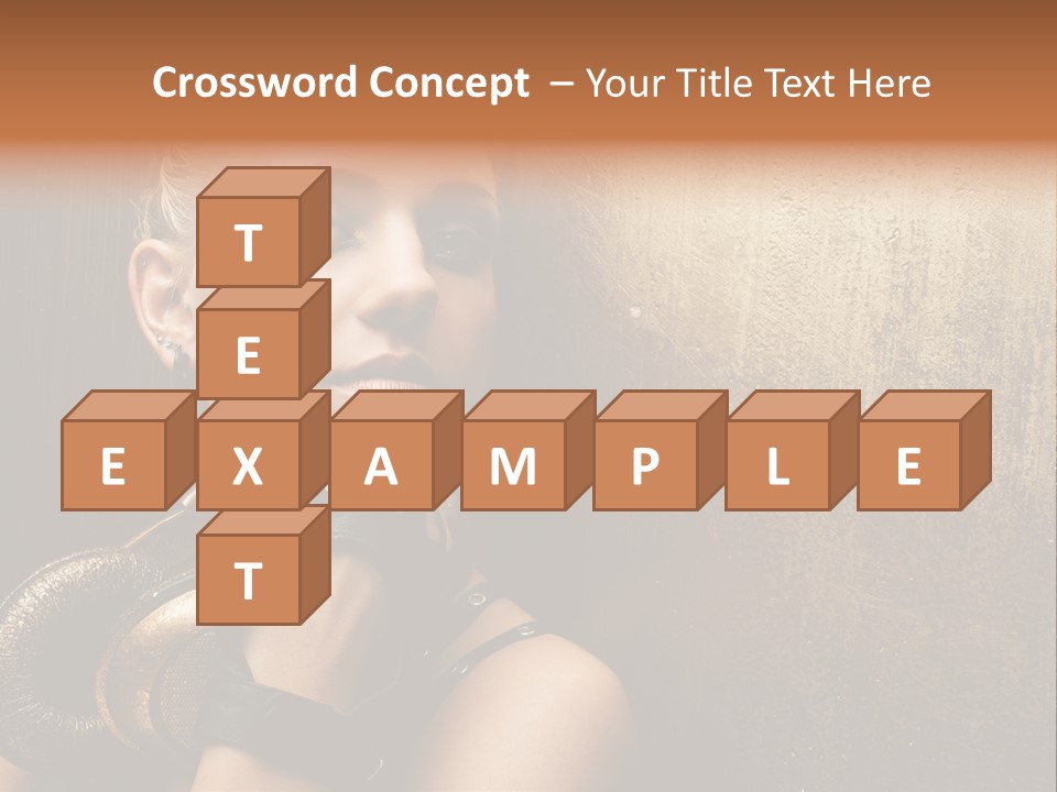 Face Close Up Model PowerPoint Template