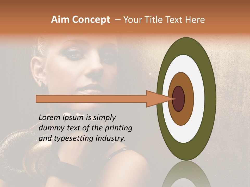 Face Close Up Model PowerPoint Template