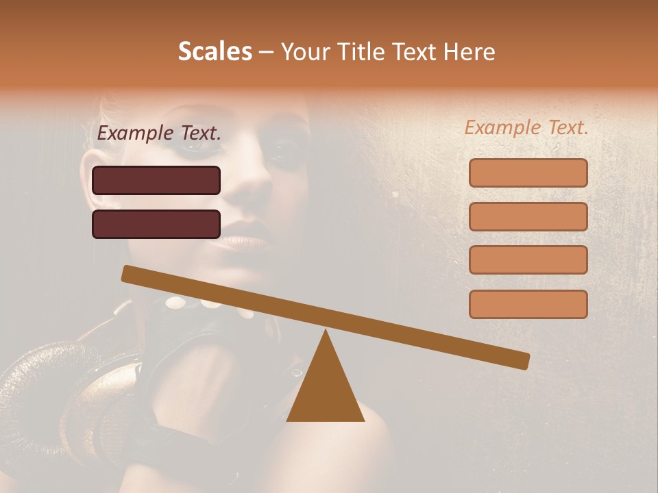 Face Close Up Model PowerPoint Template