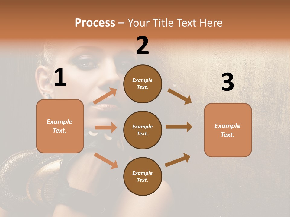Face Close Up Model PowerPoint Template
