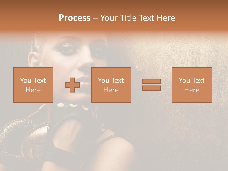 Face Close Up Model PowerPoint Template