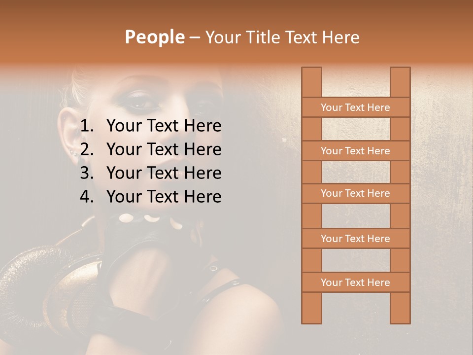 Face Close Up Model PowerPoint Template