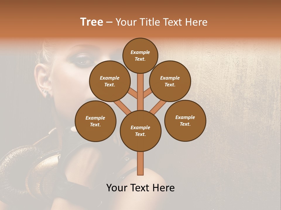 Face Close Up Model PowerPoint Template