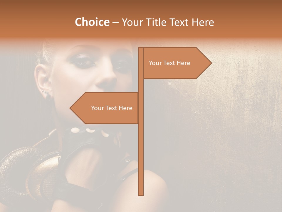 Face Close Up Model PowerPoint Template