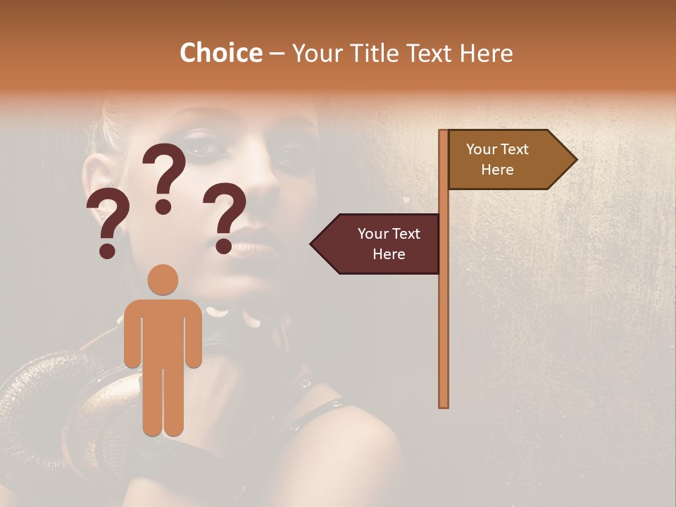 Face Close Up Model PowerPoint Template