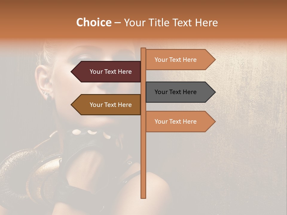 Face Close Up Model PowerPoint Template