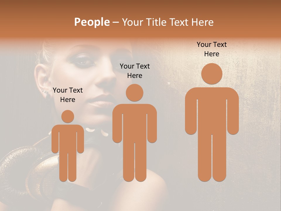 Face Close Up Model PowerPoint Template