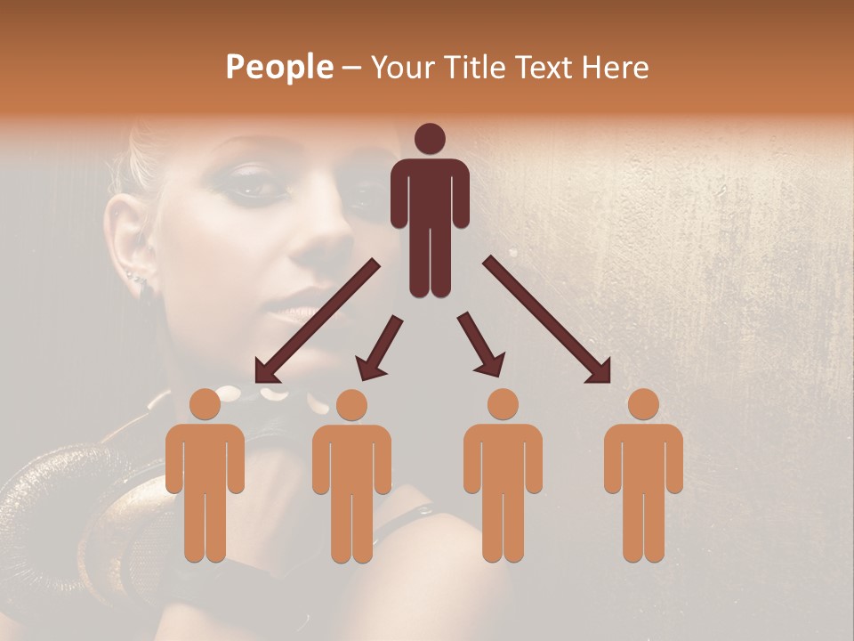 Face Close Up Model PowerPoint Template