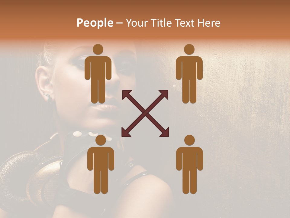 Face Close Up Model PowerPoint Template