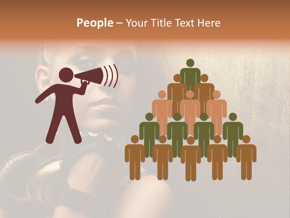 Face Close Up Model PowerPoint Template